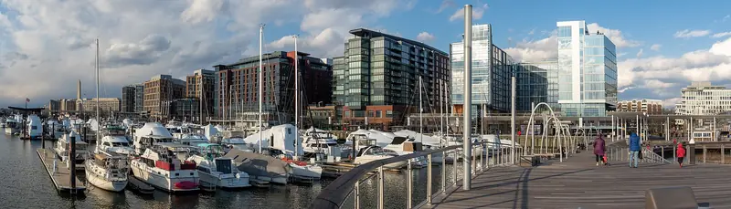 The Wharf shopping district in Washington